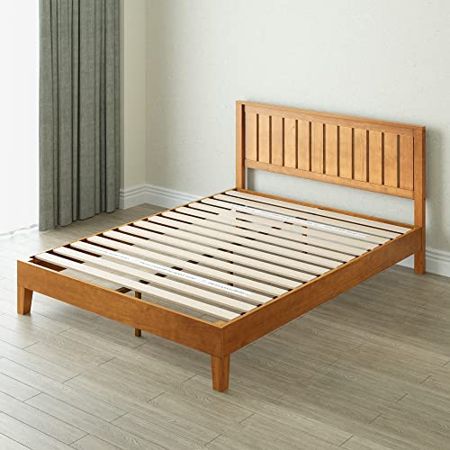 ZINUS Alexis Deluxe Wood Platform Bed Frame with Headboard / Wood Slat Support / No Box Spring Needed / Easy Assembly, Rustic Pine, Full