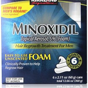 Kirkland Signature Minoxidil Foam for Men, 12.66oz (6x2.11oz=12.66oz)