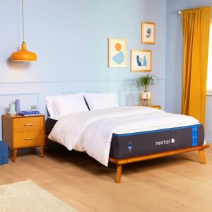nectar queen mattress 12 inch – medium firm gel memory foam – cooling comfort technology – 365-night trial – forever warranty,white