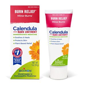 boiron calendula burn ointment for relief from minor burns from cooking, friction, or sunburns – 1 oz