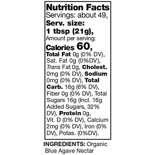 Kirkland Signature Organic Blue Agave All Purpose Sweetener, 36oz Bottle (Pack Of 2, Total of 72 Oz)