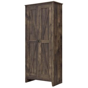 ameriwood home farmington wide storage cabinet, 31.5″, rustic