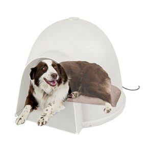 k&h pet products lectro-soft igloo style outdoor heated bed large