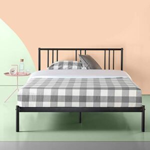 zinus sophia metal platform bed frame with headboard / steel slat support / no box spring needed / easy assembly, twin