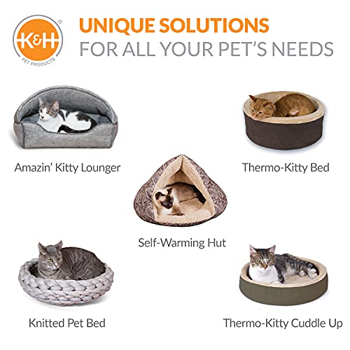 K&H PET PRODUCTS Amazin’ Snuggle Cup Gray 16 X 16 Inches