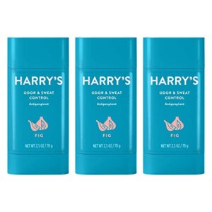 harry’s deodorant & antiperspirant – odor & sweat control antiperspirant for men – fig, 3 count (pack of 1)