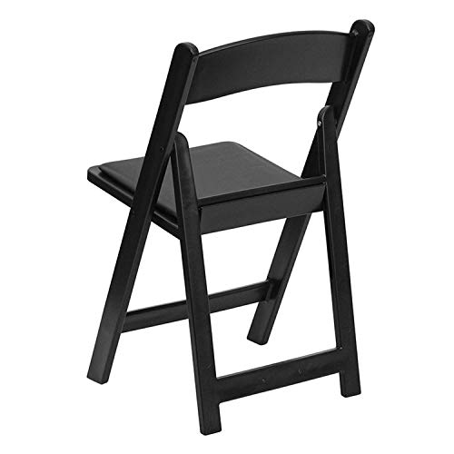 Flash Furniture Hercules™ Series Folding Chair - Black Resin - 4 Pack 1000LB Weight Capacity Comfortable Event Chair - Light Weight Folding Chair