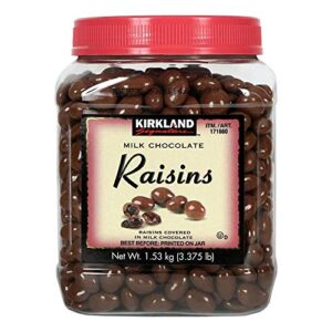 kirkland signature chocolate covered raisins 1.53kg