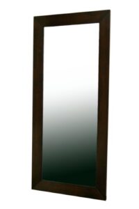 baxton studio doniea dark brown wood frame modern mirror, rectangle