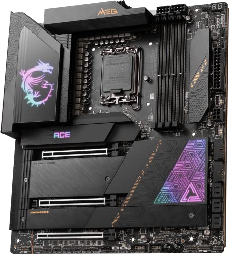 MSI MEG Z790 ACE Gaming Motherboard (Supports 12th/13th Gen Intel Processors, LGA 1700, DDR5, PCIe 5.0, M.2, 2.5Gbps LAN, USB 3.2 Gen2, Wi-Fi 6E, Thunderbolt, E-ATX)