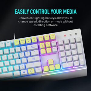 MSI Vigor GK30 Combo White, 6-Zone RGB GK30 Gaming Keyboard & GM11 Gaming Mouse, Water Repellent & Splash-Proof, 5000 DPI