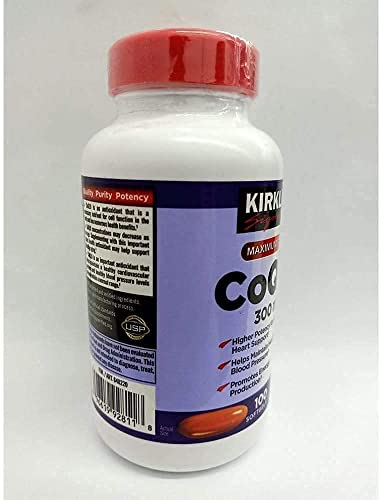 MVOWIZON Kirkland Signature Maximum Potency CoQ10 300 mg 100 Softgels Each, Purple