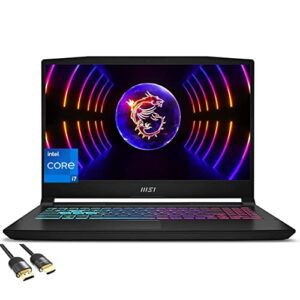 msi katana 15 gaming laptop, 15.6″ fhd ips 144hz, 13th gen intel 10-core i7-13620h, rtx 4070, 32gb ddr5, 1tb pcie ssd, tb 4, usb-c, wifi 6, cooler boost 5, rgb backlit, sps hdmi 2.1 cable, win 11