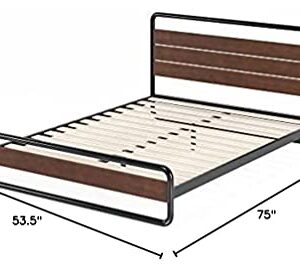 ZINUS Therese Metal Platform Bed Frame / No Box Spring Needed / Wood Slat Support / Easy Assembly, Full