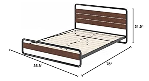 ZINUS Therese Metal Platform Bed Frame / No Box Spring Needed / Wood Slat Support / Easy Assembly, Full