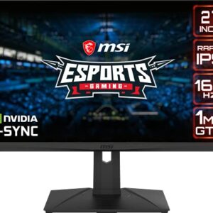 MSI G273QPF, 27" Gaming Monitor, 2560 x 1440 (QHD), Rapid IPS, 1ms, 165Hz, G-Sync Compatible, HDMI, Displayport, Tilt, Swivel, Height Adjustable, Pivot