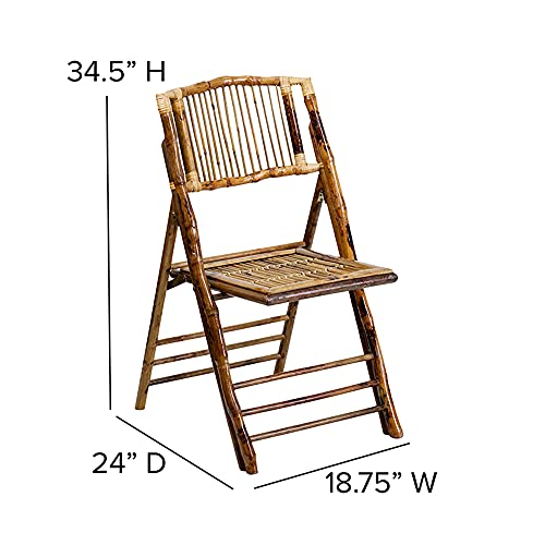 Flash Furniture 4 Pack American Champion Bamboo Folding Chair