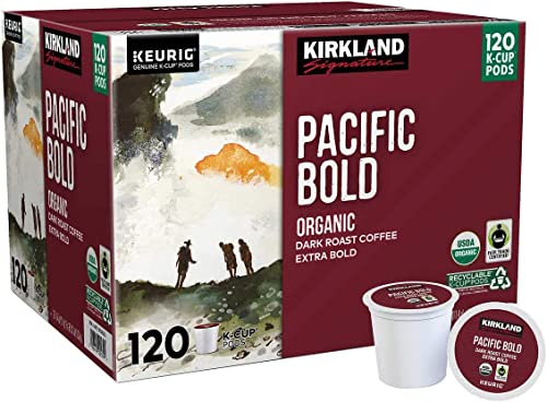 Kirkland Signature Pacific Bold Coffee, Dark, 120 K-Cup Pods