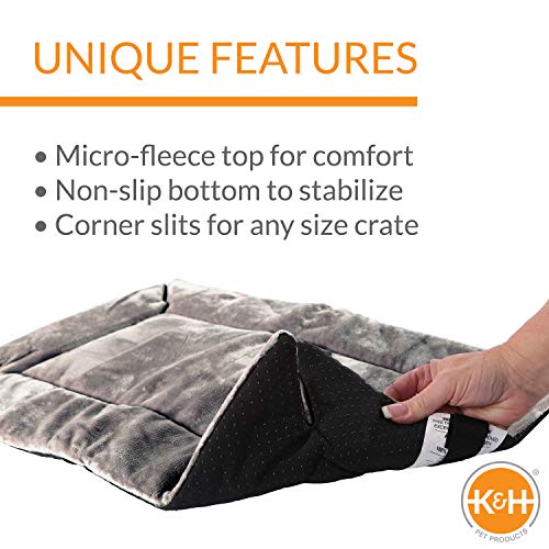 K&H Pet Products Self-Warming Crate Pad Gray X-Large 32 X 48 Inches