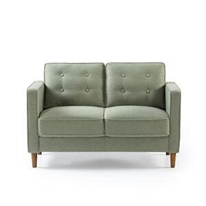 ZINUS Lauren Loveseat / Button Tufted Cushions / Easy, Tool-Free Assembly, Pear Green