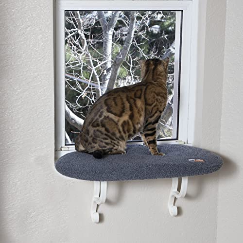 K&H PET PRODUCTS Cat Perch Hammock for Window Sill Gray 14 X 24 Inches - Unheated