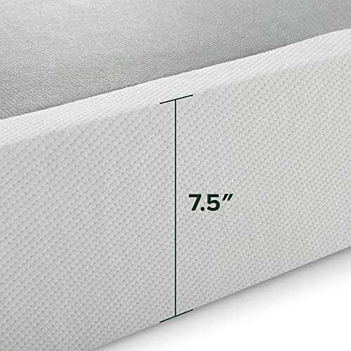 ZINUS No Assembly Metal Box Spring / 7.5 Inch White Mattress Foundation / Sturdy Metal Structure, Full