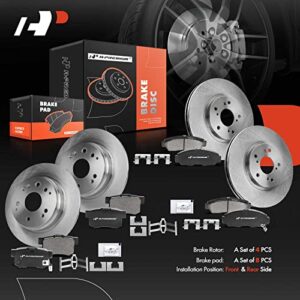 A-Premium Front and Rear Disc Brake Rotors and Pads Kit Compatible with Lexus TL 1999 2000 2001 2002 2003 12-PC Set