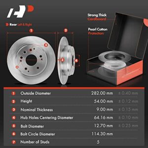 A-Premium Front and Rear Disc Brake Rotors and Pads Kit Compatible with Lexus TL 1999 2000 2001 2002 2003 12-PC Set