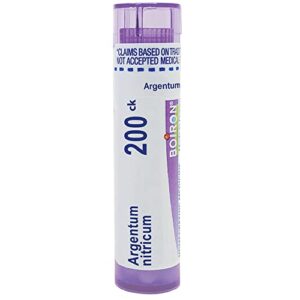 boiron argentum nitricum 200ck homeopathic medicine for apprehension & stage fright – 80 pellets
