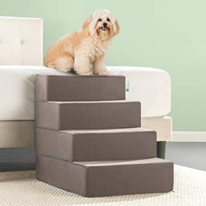 zinus easy pet stairs / pet ramp / pet ladder, x-large, sand