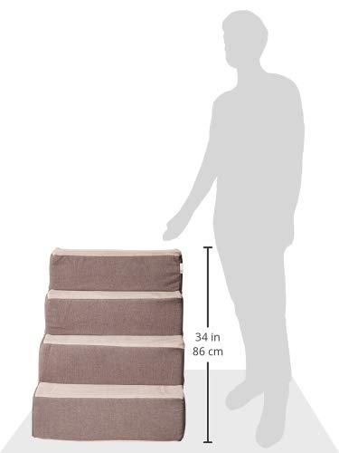 ZINUS Easy Pet Stairs / Pet Ramp / Pet Ladder, X-Large, Sand