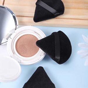 Pimoys 6 Pieces Powder Puff Face Soft Triangle Makeup Puff for Loose Powder Mineral Powder Body Powder Velour Cosmetic Foundation Blender Sponge Beauty Makeup Tools(Black)