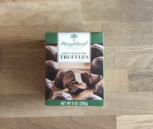 harry & david dark chocolate truffles, 8 ounce gift box