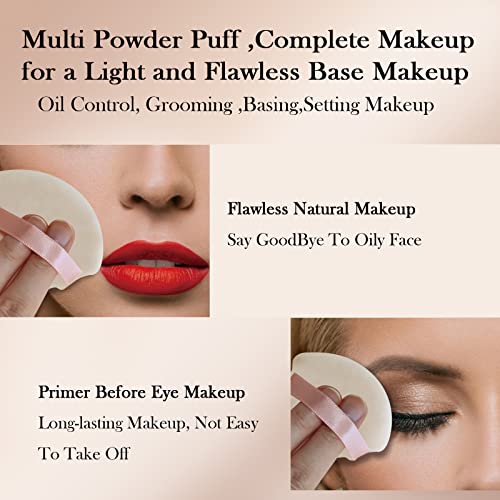 Powder Puff Daubigny 6 PCS Powder Puff Makeup Puff Face Soft Triangle Powder Puffs for Loose Powder Mineral Powder Body Powder Velour Cosmetic Foundation Sponges Blender Beauty Makeup Tools(Nude)