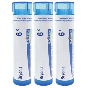 boiron bryonia alba 6c homeopathic medicine for muscle and joint pain improved by rest – pack of 3 (240 pellets)