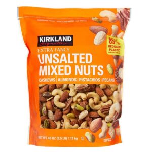 kirkland signature extra fancy mixed nuts unsalted, 39.85 ounce