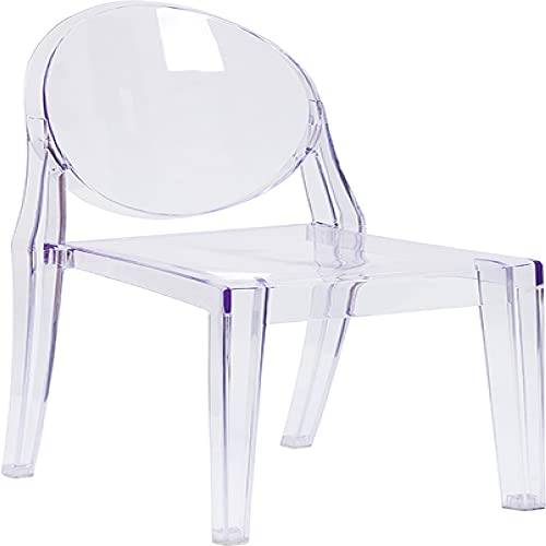 Flash Furniture 4 Pack Ghost Side Chair in Transparent Crystal