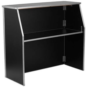 flash furniture 4′ black laminate foldable bar
