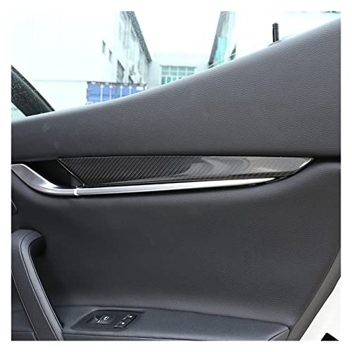 ROJAX Interior Trim Panel Fit for Maserati Ghibli 2014-2019 Interior Door Panel Cover Real Carbon Fiber Modification Automotive Sticker Car Accessories Interior Package