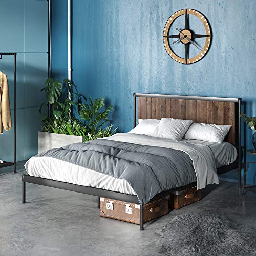 ZINUS Wesley Metal Platform Bed Frame / Mattress Foundation with Wood Slat Support / No Box Spring Needed / Easy Assembly, King