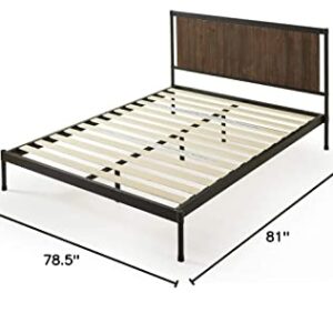 ZINUS Wesley Metal Platform Bed Frame / Mattress Foundation with Wood Slat Support / No Box Spring Needed / Easy Assembly, King