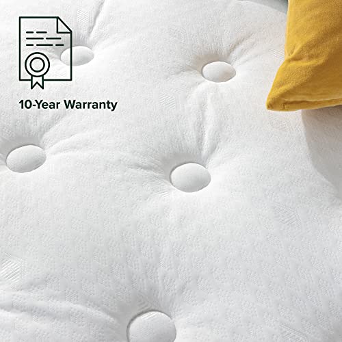 Zinus 10 Inch Comfort Essential Pocket Spring Hybrid Mattress/Pressure Relieving Support/CertiPUR-US Certified/Mattress-in-a-Box, Twin