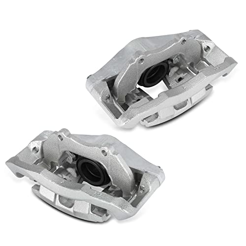 A-Premium Disc Brake Calipers Assembly with Bracket Compatible with Volvo C70 2006-2013 S40 2005 V50 2010-2011 Front Driver and Passenger Side Replace# 36000731, 36000704 2-PC Set