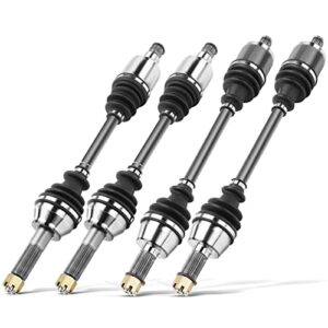 a-premium front and rear cv axle shaft assembly compatible with polaris rzr 800 2008-2014, 4-pc set, replace# 1332440, 1332444