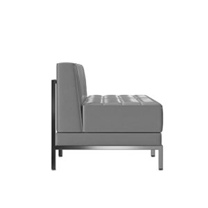 Flash Furniture HERCULES Imagination Series 2 Piece Gray LeatherSoft Waiting Room Lounge Set - Reception Bench