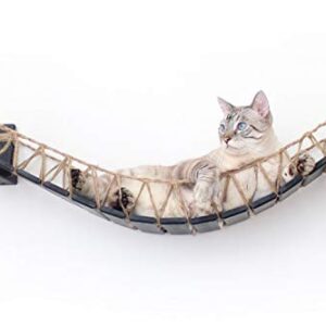 CatastrophiCreations Cat Bridge Wall-Mounted Play and Lounge Toy Cat Tree Tower Alternative for Pets, 1 Count (Pack of 1)