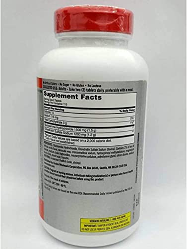 Kirkland-Signature Extra Strength Glucosamine 1500mg/Chondroitin 1200mg Sulfate - 220 Tablets, Supports Nourishing / Keeping The Joint Healthy