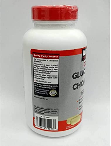 Kirkland-Signature Extra Strength Glucosamine 1500mg/Chondroitin 1200mg Sulfate - 220 Tablets, Supports Nourishing / Keeping The Joint Healthy