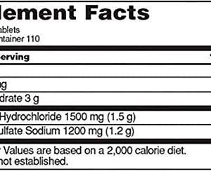 Kirkland-Signature Extra Strength Glucosamine 1500mg/Chondroitin 1200mg Sulfate - 220 Tablets, Supports Nourishing / Keeping The Joint Healthy