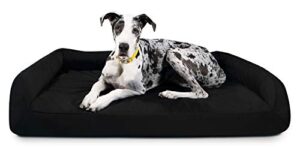 k9 ballistics tough orthopedic xl extra large bolster dog bed – washable, durable and water resistant dog bed – made for big dogs, 38″x54″, black